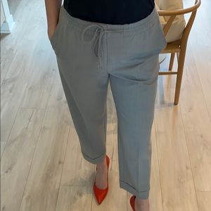 Club Monaco Light Grey Tie-Waist Pants